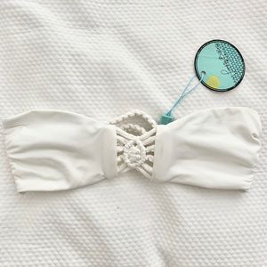 Frankie’s Bikinis “Mary Jane” top in white XS